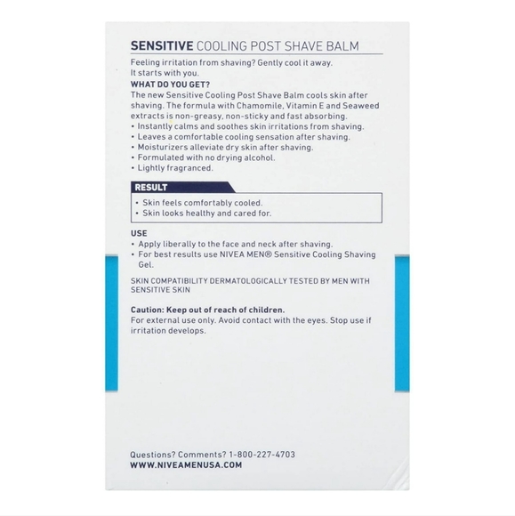 Nivea For Men Sensitive Cooling Post Shave Balm - 3.3 oz - Picture 4 of 7
